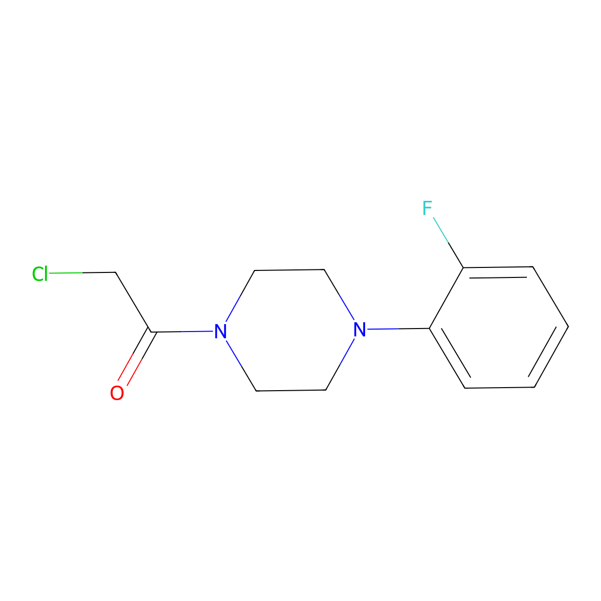 1-(Chloroacetyl)-4-(2-fluorophenyl)piperazine molecular structure, CAS 546116-24-9