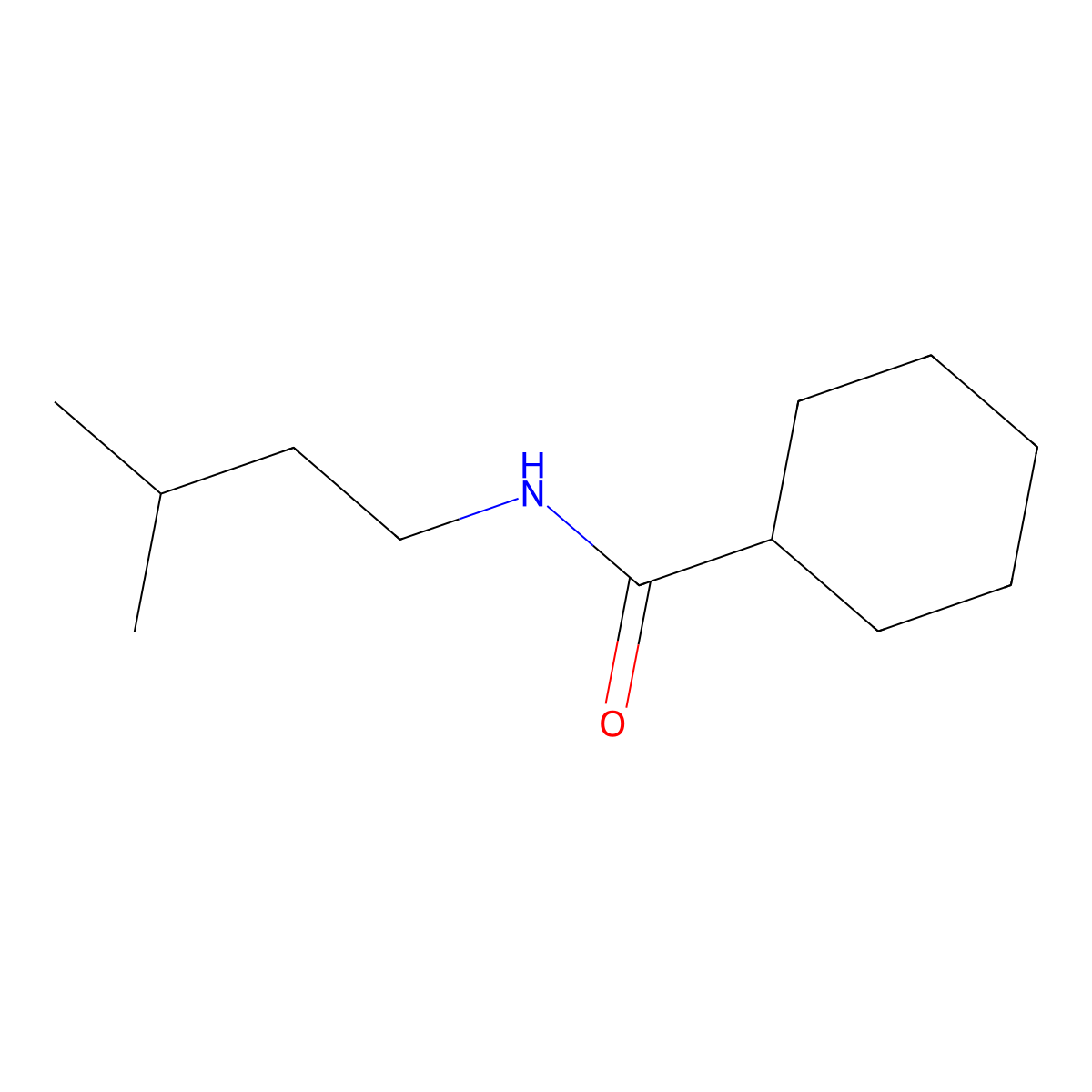 N-isopentylcyclohexanecarboxamide molecular structure, CAS 546116-36-3