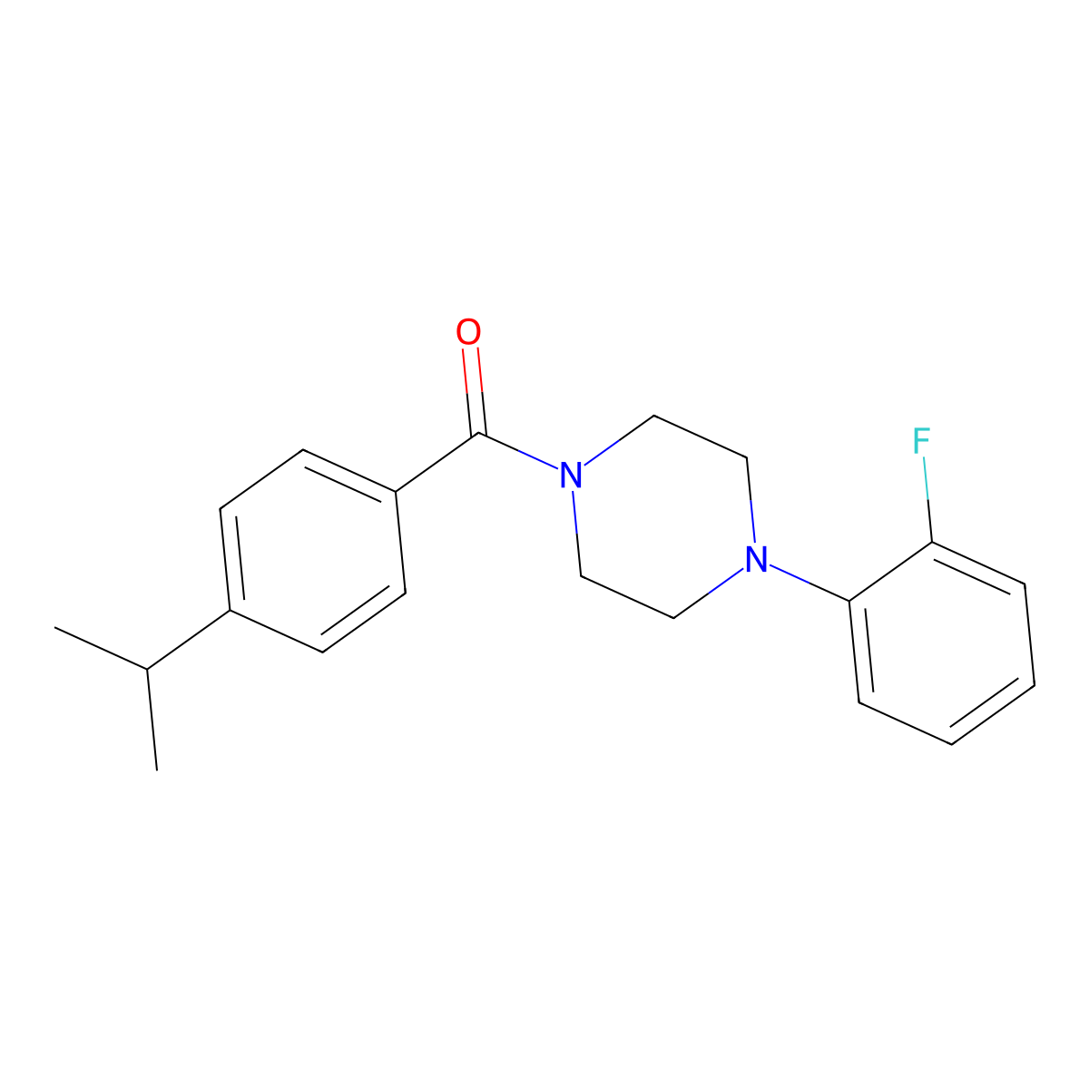 1-(2-Fluorophenyl)-4-(4-isopropylbenzoyl)piperazine molecular structure, CAS 546116-99-8