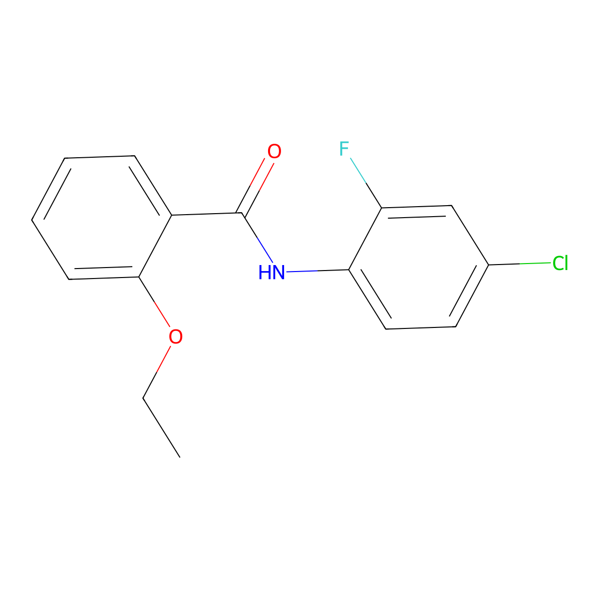 N-(4-chloro-2-fluorophenyl)-2-ethoxybenzamide molecular structure, CAS 546120-00-7
