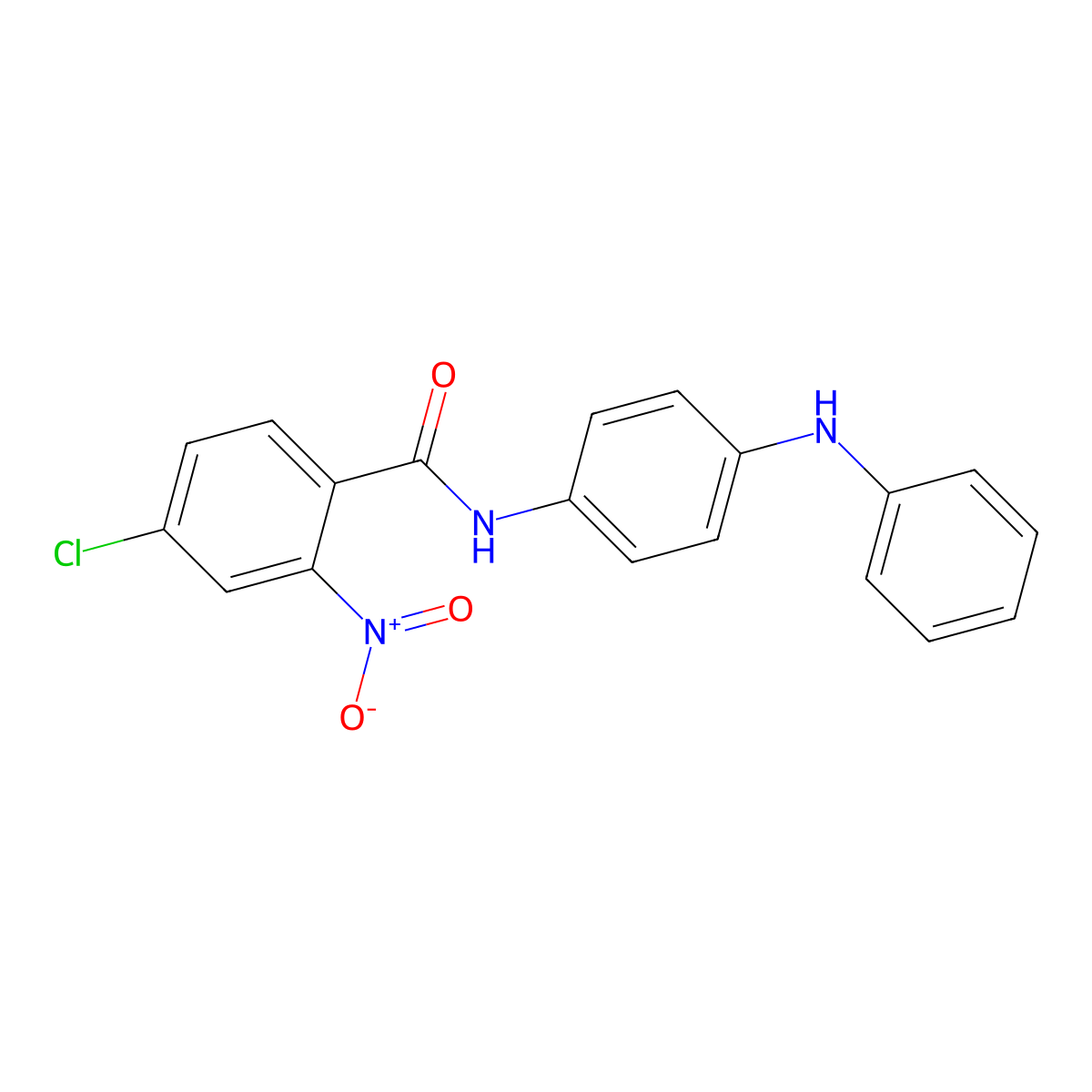 N-(4-anilinophenyl)-4-chloro-2-nitrobenzamide molecular structure, CAS 546120-23-4