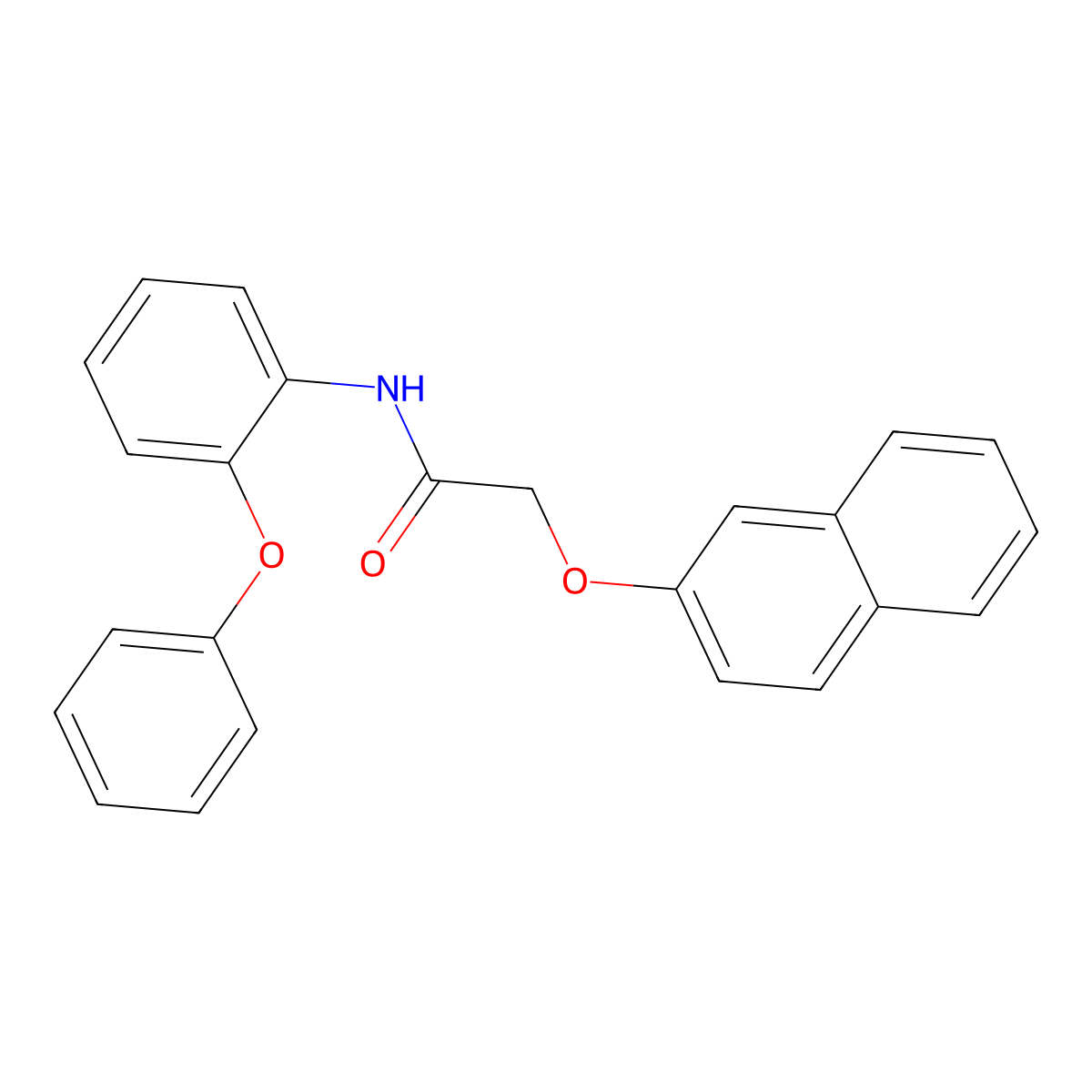 2-naphthalen-2-yloxy-N-(2-phenoxyphenyl)acetamide molecular structure, CAS 546120-89-2