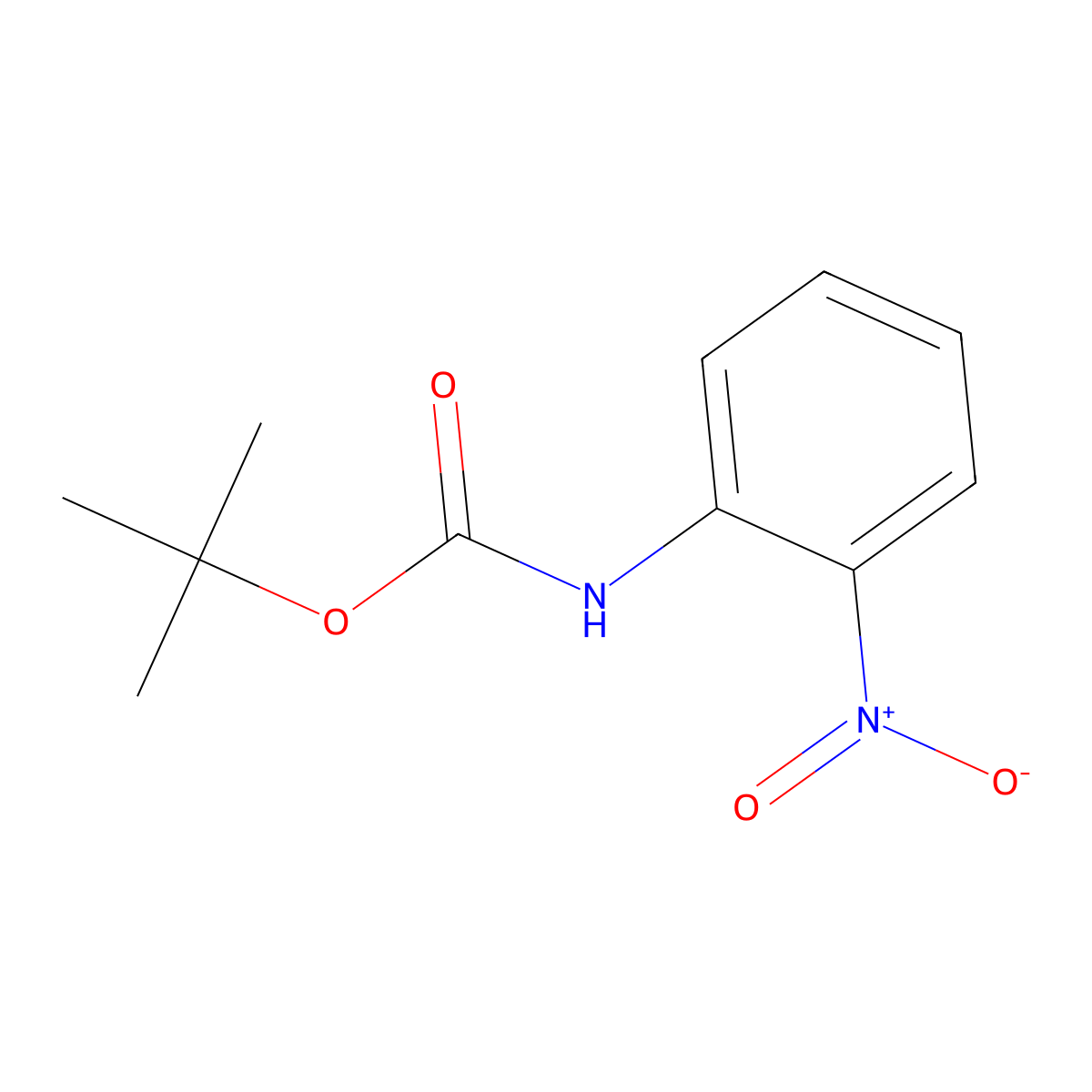 Tert-butyl 2-nitrophenylcarbamate molecular structure, CAS 54614-93-6