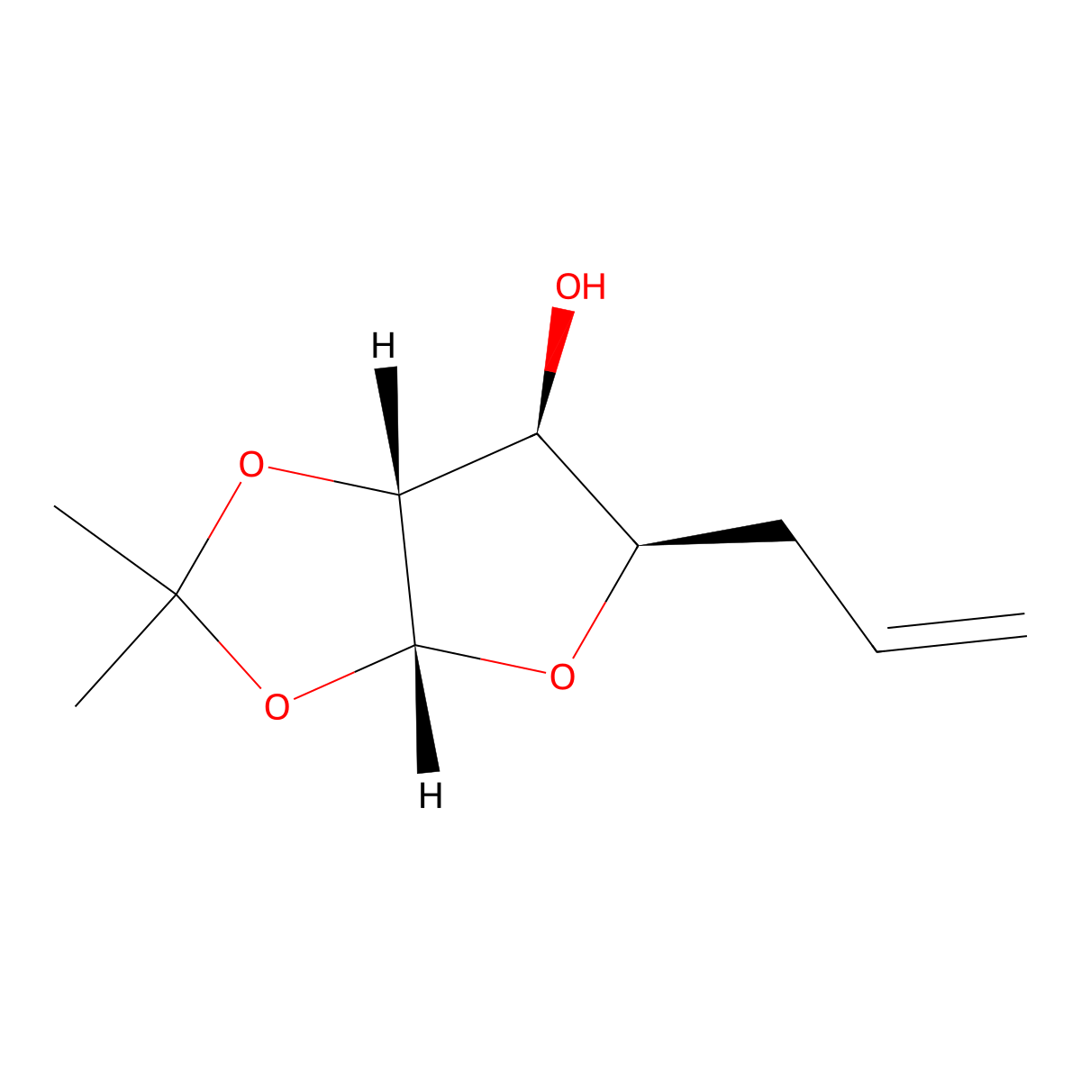 (3aR,5R,6S,6aR)-5-allyl-2,2-dimethyltetrahydrofuro[2,3-d][1,3]dioxol-6-ol molecular structure, CAS 546141-37-1