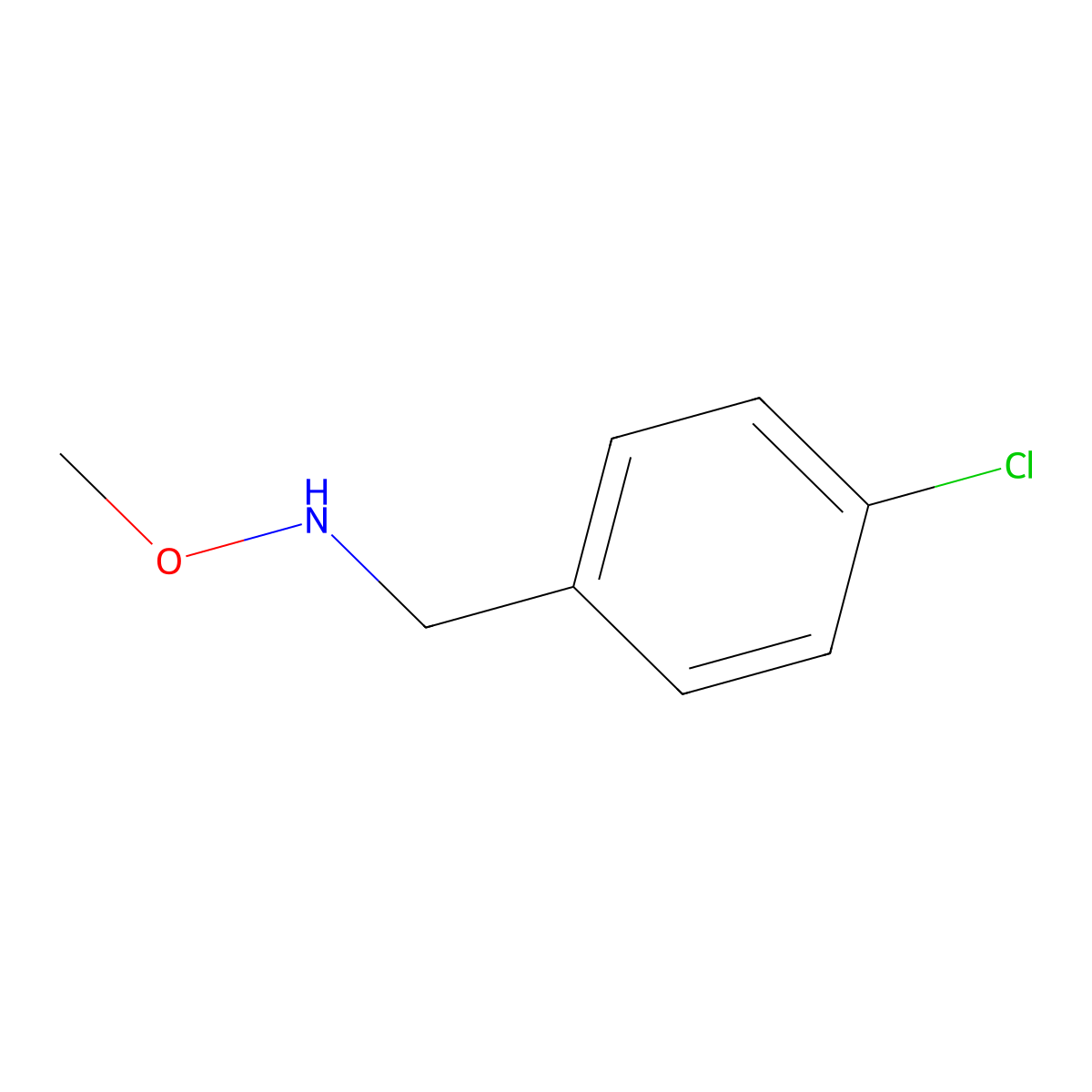 [(4-Chlorophenyl)methyl](methoxy)amine molecular structure, CAS 54615-16-6