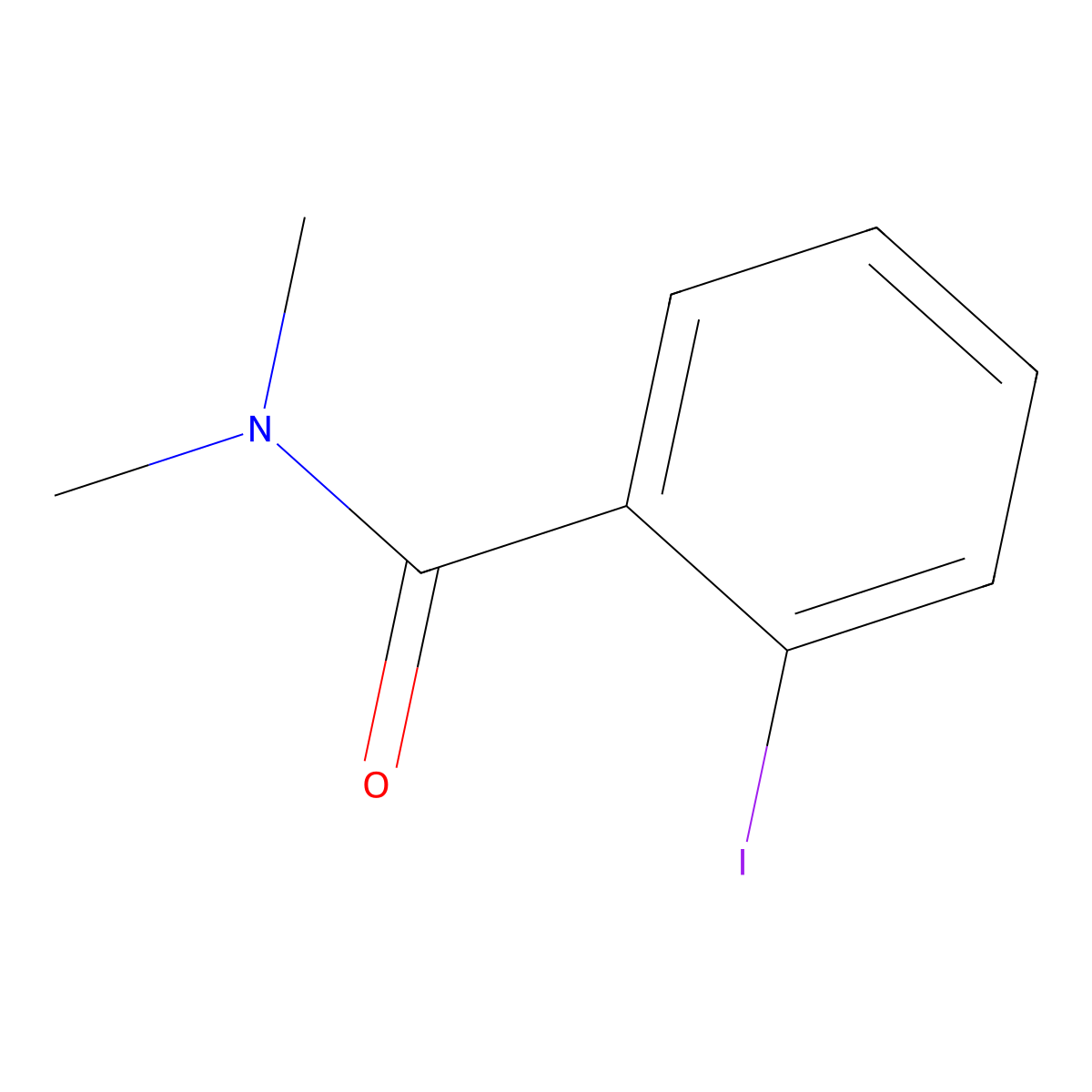 2-Iodo-N,N-dimethylbenzamide molecular structure, CAS 54616-46-5