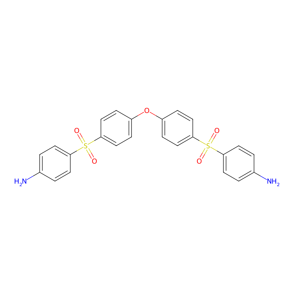 4-(4-(4-(4-Aminophenyl)sulfonylphenoxy)phenyl)sulfonylaniline molecular structure, CAS 54616-64-7