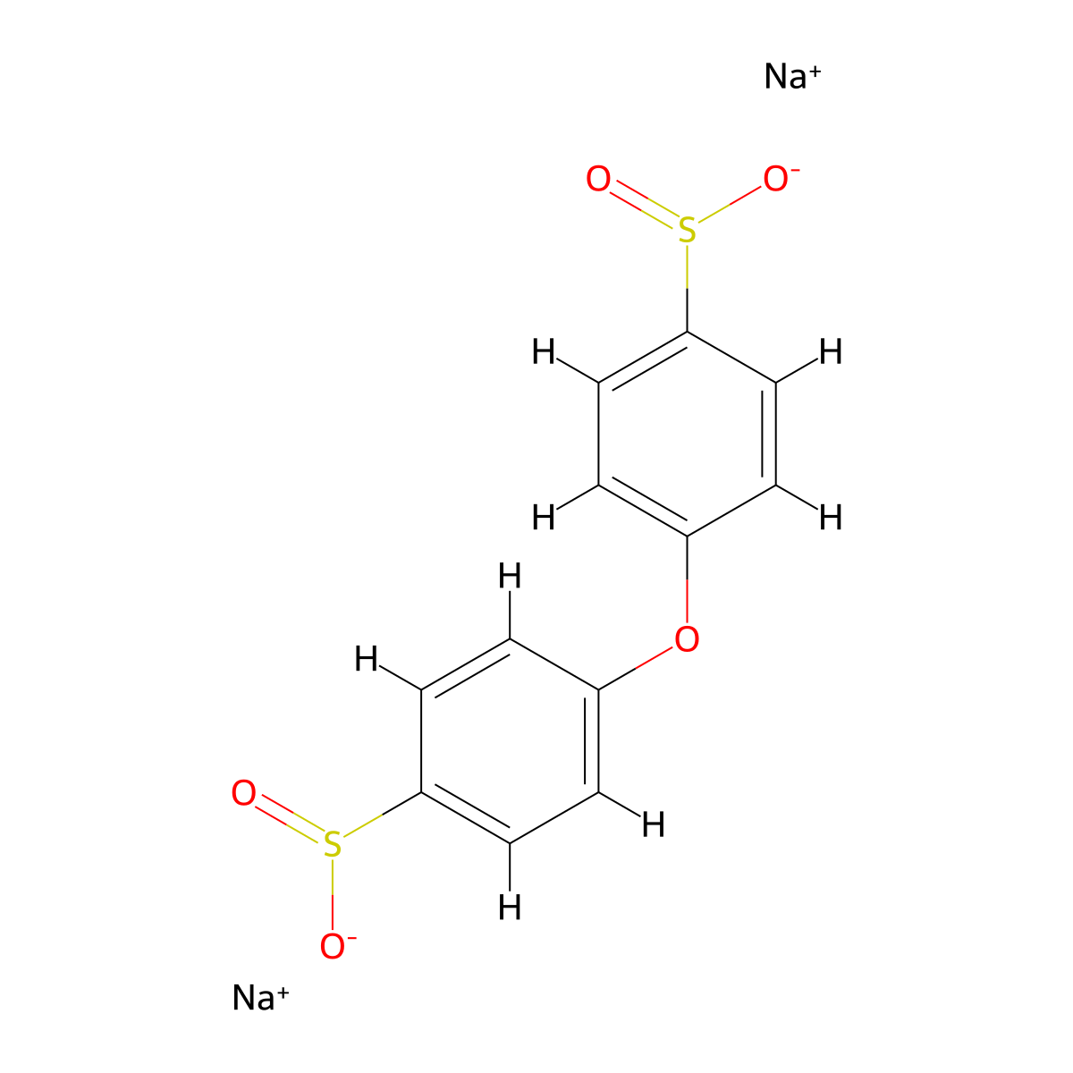Sodium 4,4'-oxydibenzenesulfinate molecular structure, CAS 54617-06-0