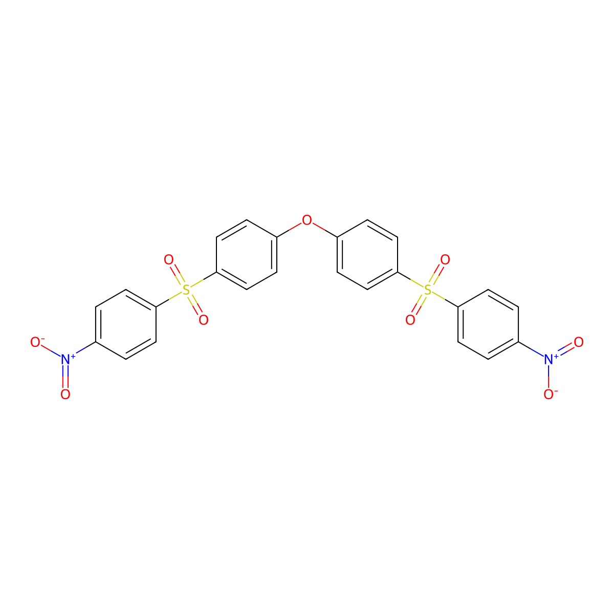 1,1'-Oxybis[4-[(4-nitrophenyl)sulfonyl]benzene molecular structure, CAS 54617-07-1