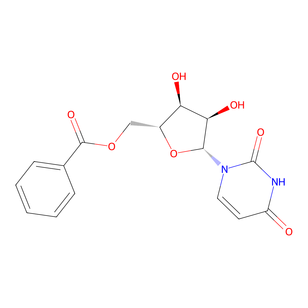 Uridine 5'-benzoate molecular structure, CAS 54618-06-3
