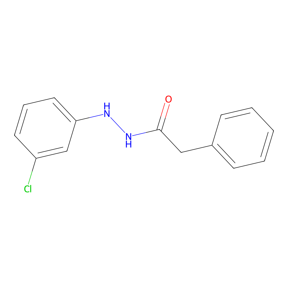 N'-(3-chlorophenyl)-2-phenylacetohydrazide molecular structure, CAS 54619-49-7