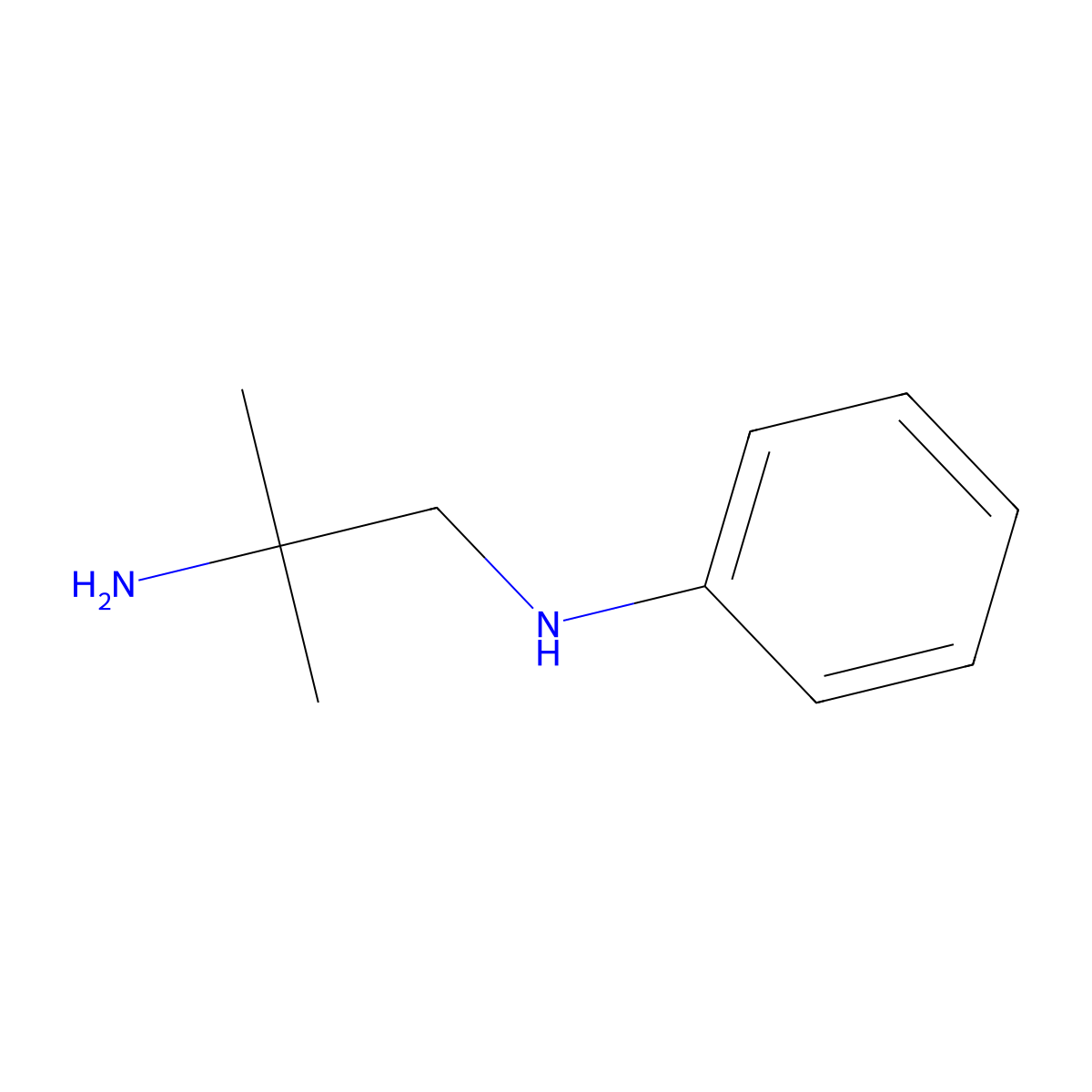 N-(2-amino-2-methylpropyl)aniline molecular structure, CAS 5462-03-3