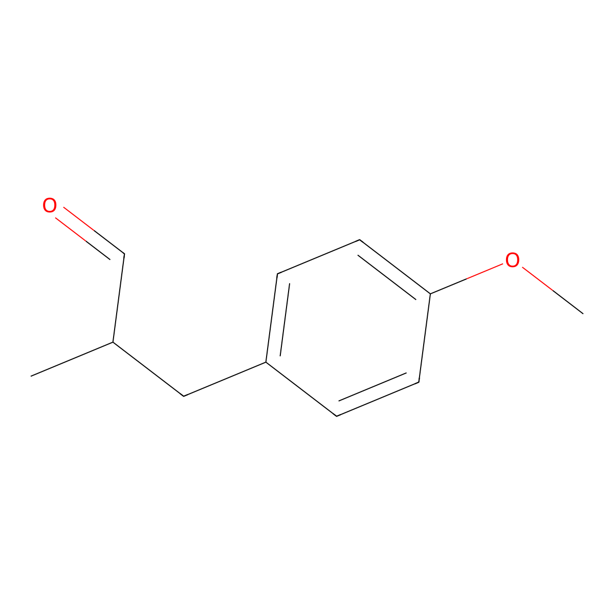 2-Methyl-3-(p-methoxyphenyl)propanal molecular structure, CAS 5462-06-6