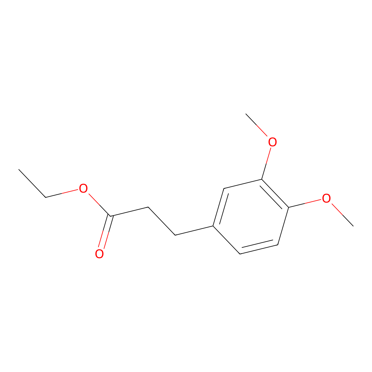 Ethyl 3-(3,4-dimethoxyphenyl)propionate molecular structure, CAS 5462-13-5