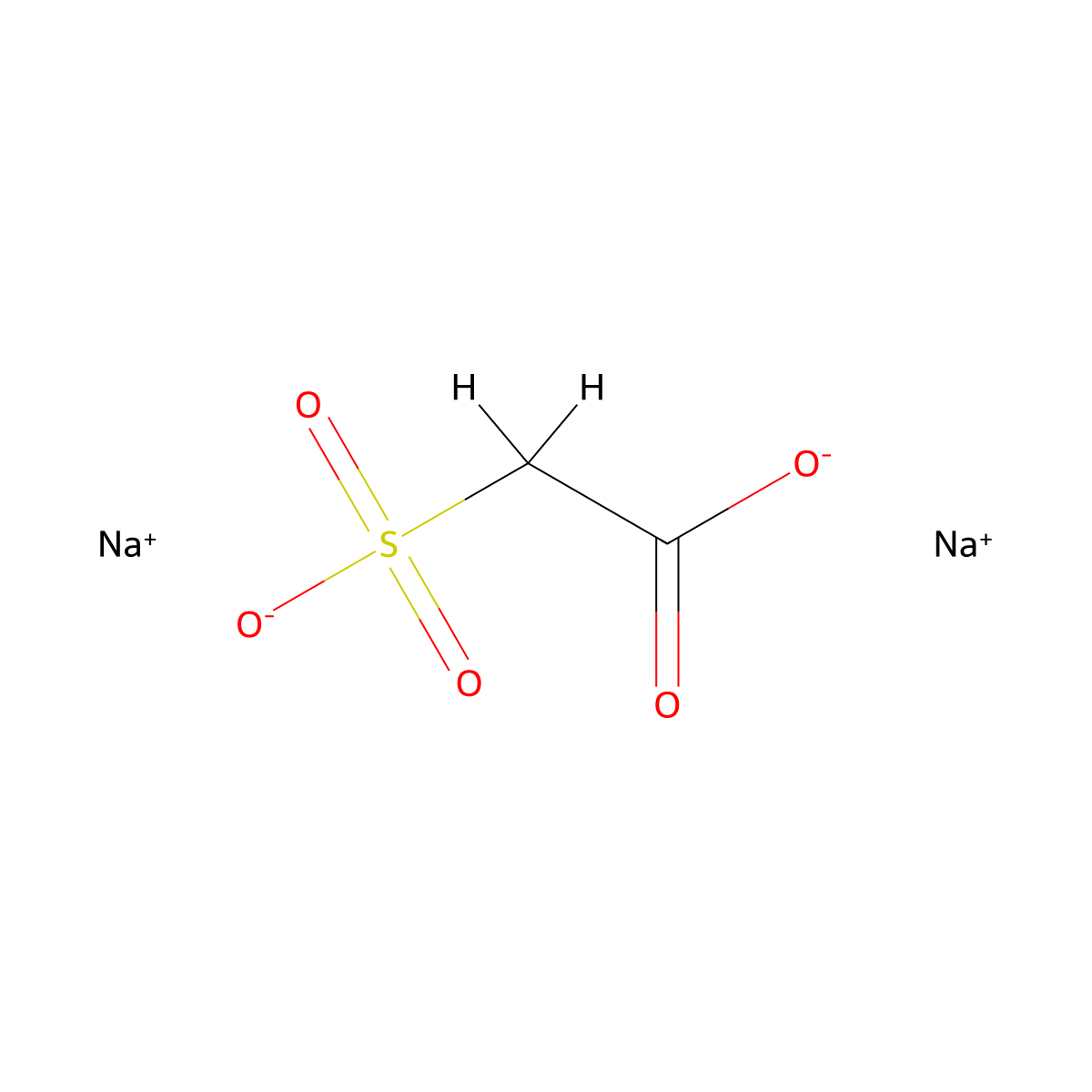 Disodium sulfoacetate molecular structure, CAS 5462-60-2