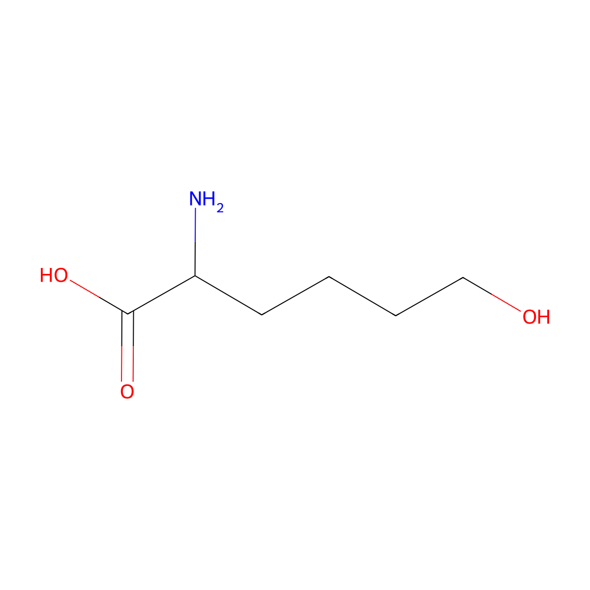 6-Hydroxy-DL-norleucine molecular structure, CAS 5462-80-6