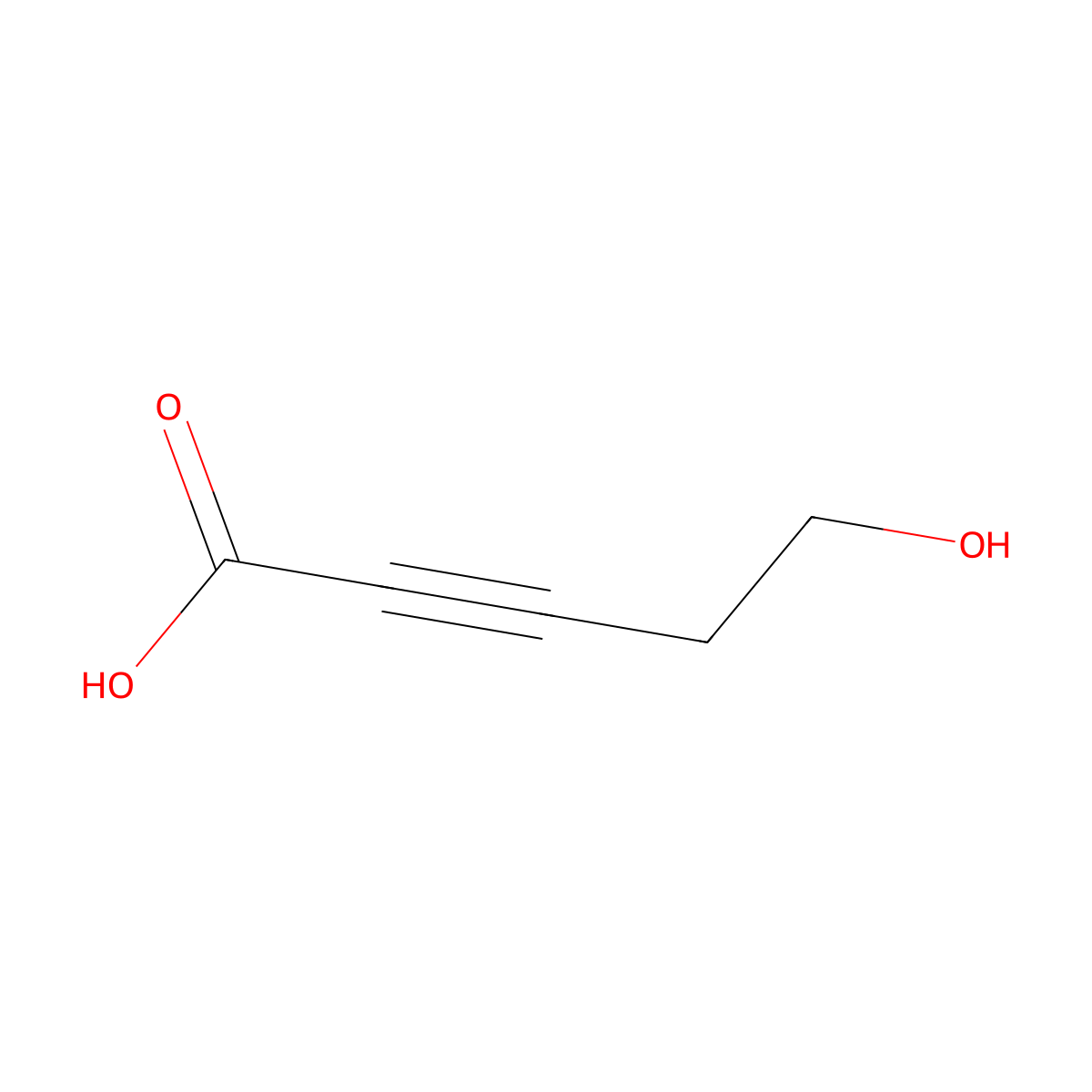5-hydroxypent-2-ynoic Acid molecular structure, CAS 54620-70-1