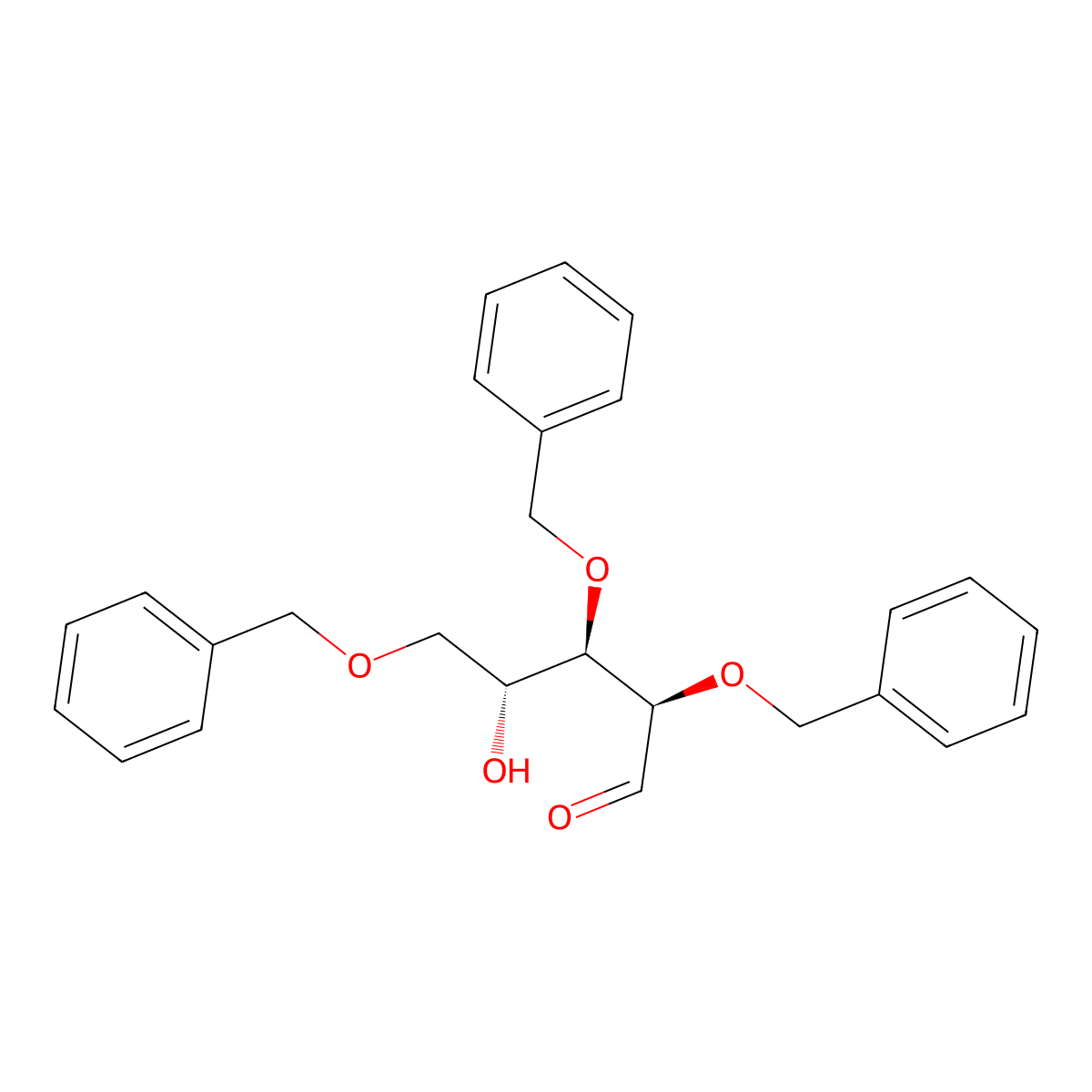 2,3,5-Tris-O-(phenylmethyl)-D-ribose molecular structure, CAS 54623-25-5