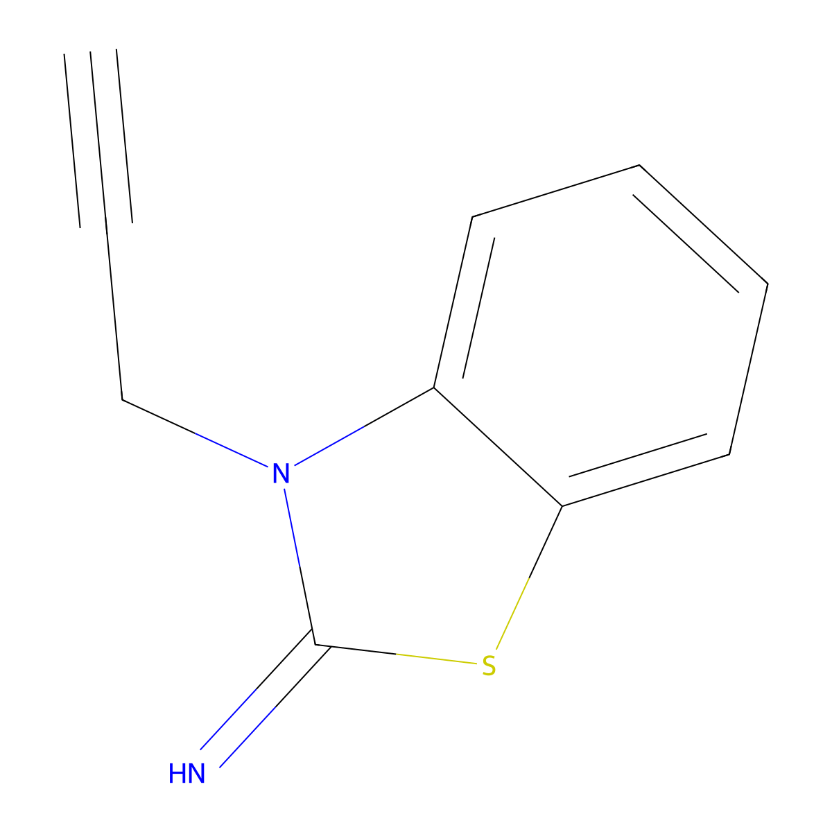 3-(Prop-2-yn-1-yl)-2,3-dihydro-1,3-benzothiazol-2-imine molecular structure, CAS 54624-55-4