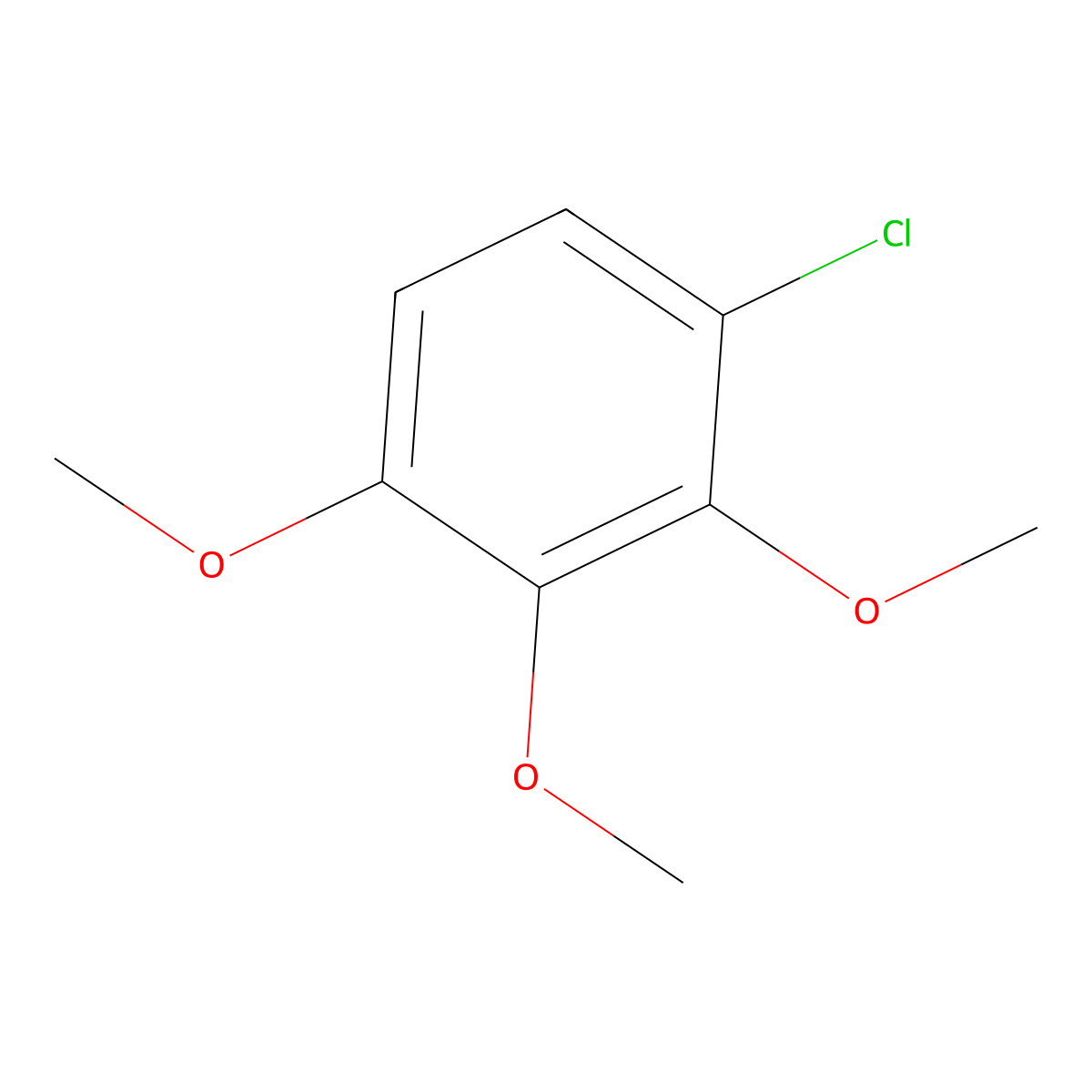 1-Chloro-2,3,4-trimethoxybenzene molecular structure, CAS 54625-53-5