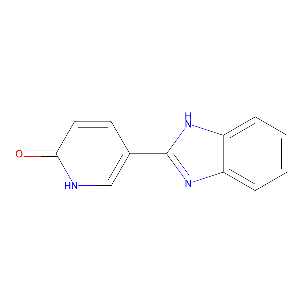 5-(1H-benzoimidazol-2-yl)-1H-pyridin-2-one molecular structure, CAS 54627-94-0