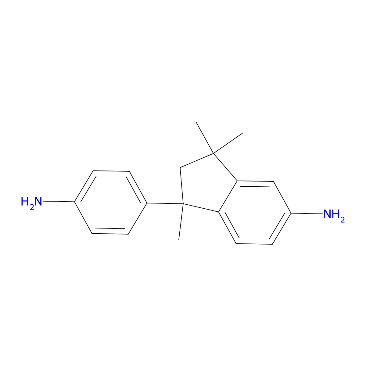 1-(4-Aminophenyl)-2,3-dihydro-1,3,3-trimethyl-1H-inden-5-amine molecular structure, CAS 54628-89-6
