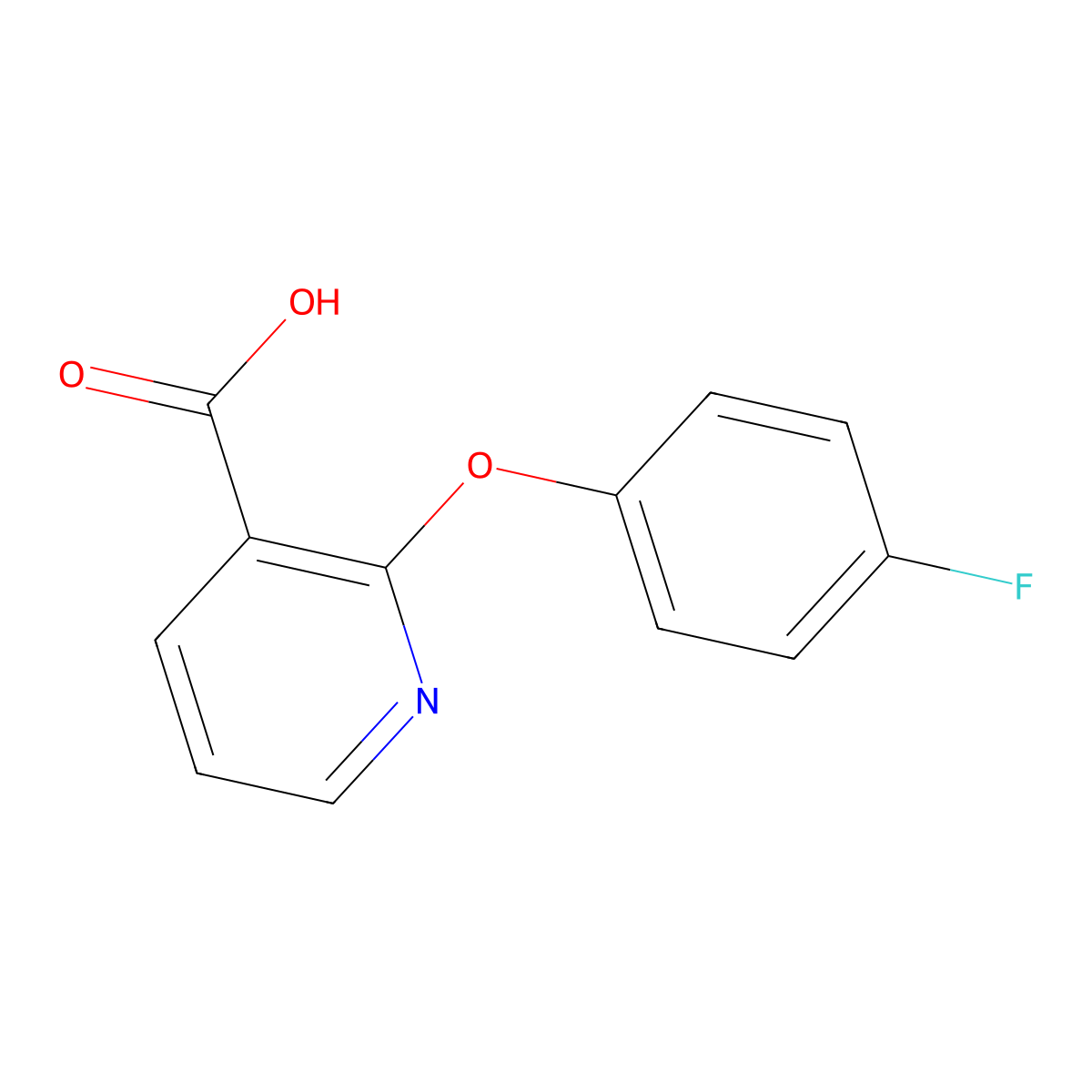 2-(4-Fluorophenoxy)nicotinic acid molecular structure, CAS 54629-13-9