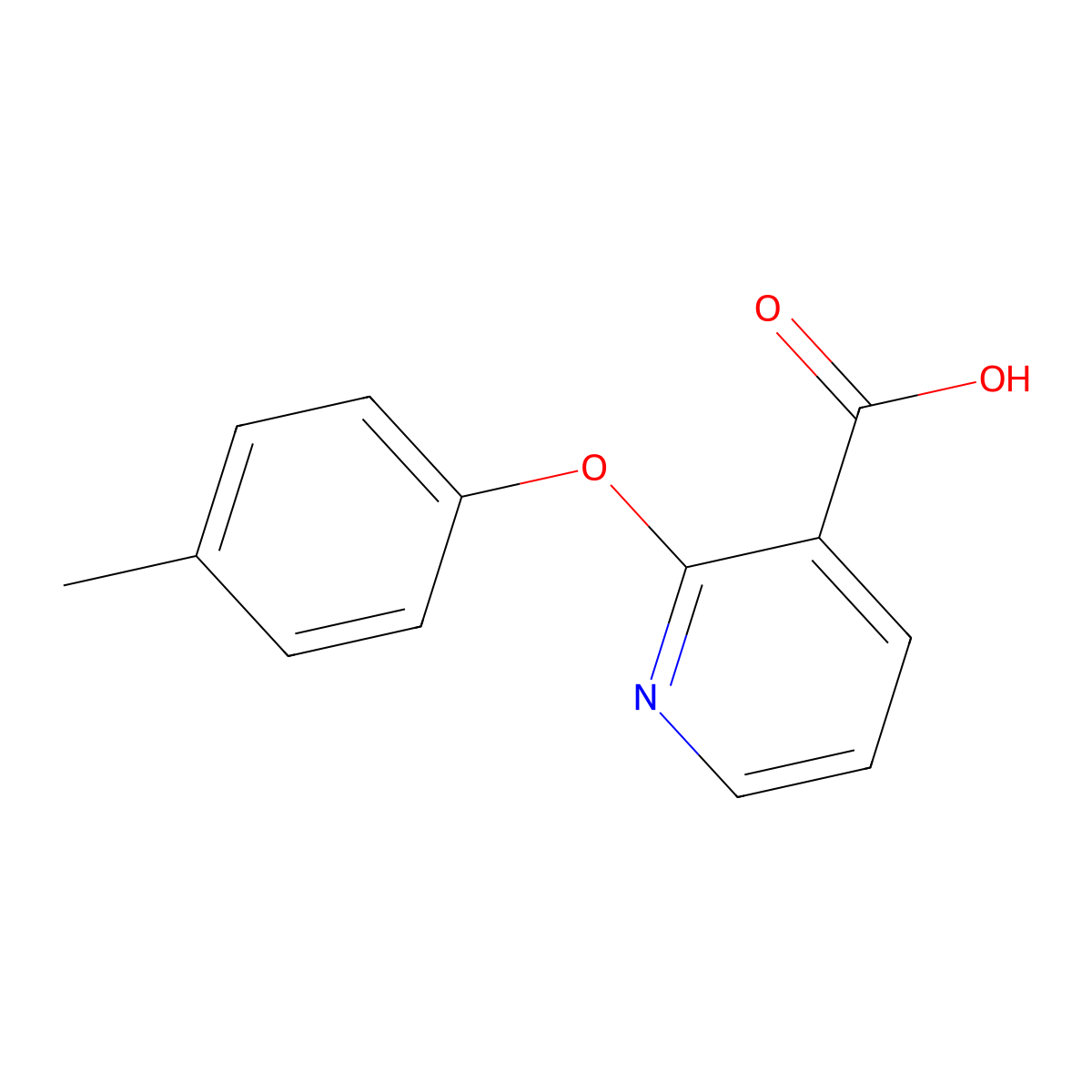 2-(4-Methylphenoxy)nicotinic acid molecular structure, CAS 54629-15-1