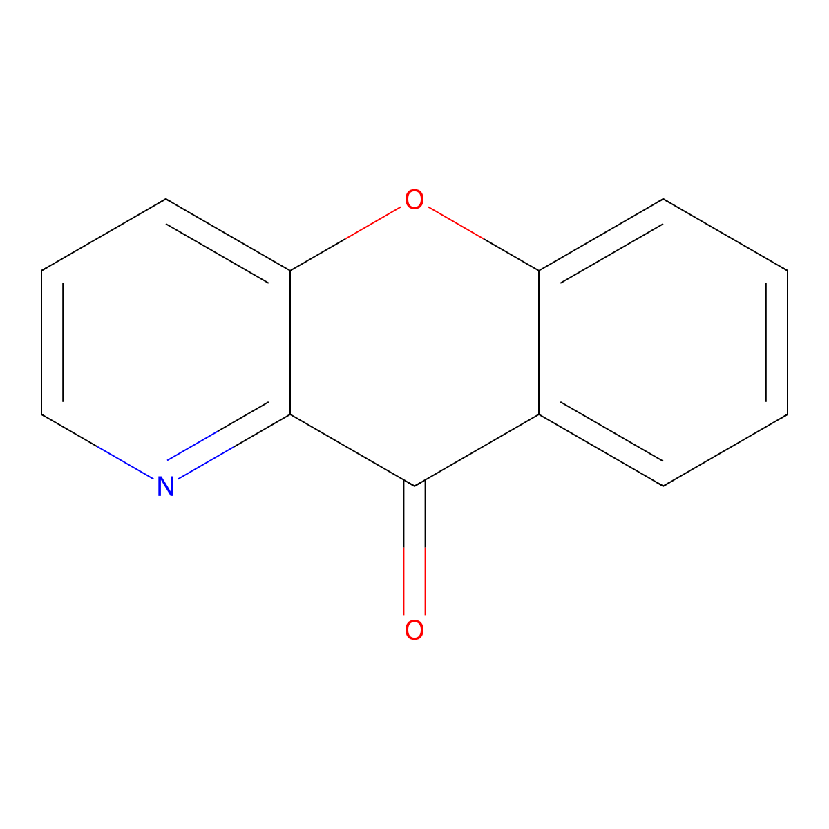 10H-chromeno[3,2-b]pyridin-10-one molecular structure, CAS 54629-31-1