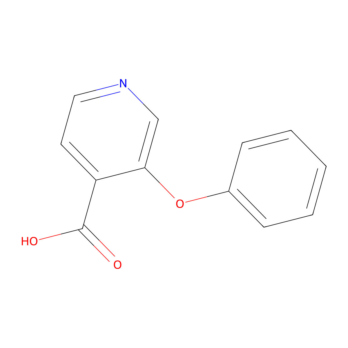 3-Phenoxypyridine-4-carboxylic acid molecular structure, CAS 54629-99-1