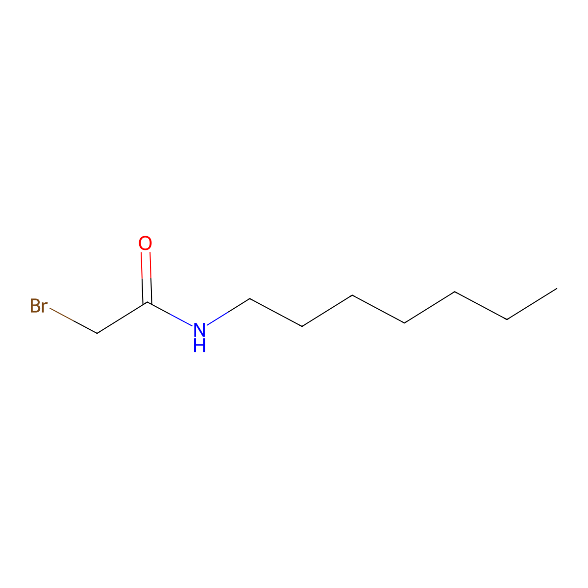2-Bromo-n-heptylacetamide molecular structure, CAS 5463-16-1