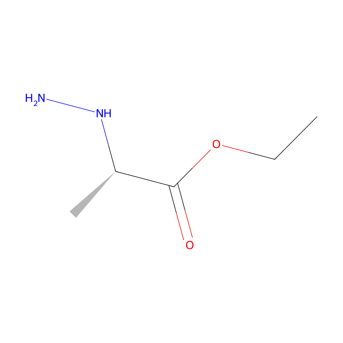 ethyl (2S)-2-hydrazinylpropanoate molecular structure, CAS 54631-40-2