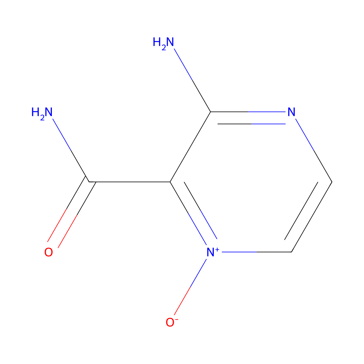 3-Amino-2-carbamoylpyrazine 1-oxide molecular structure, CAS 54632-18-7