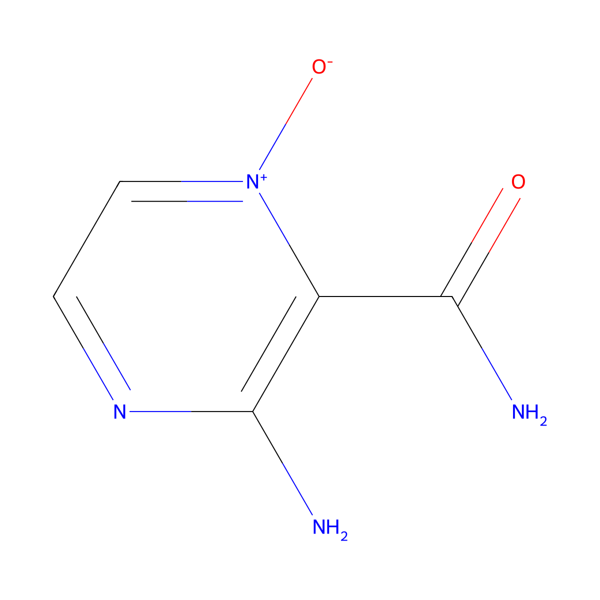 3-Amino-2-carbamoylpyrazine 1-oxide molecular structure, CAS 54632-18-7