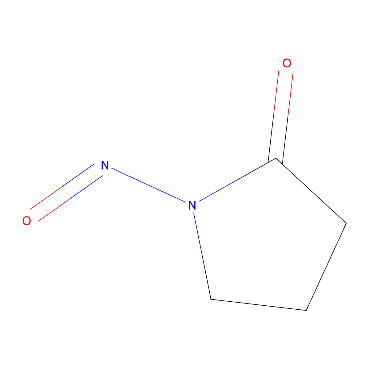 1-Nitroso-2-pyrrolidinone molecular structure, CAS 54634-49-0