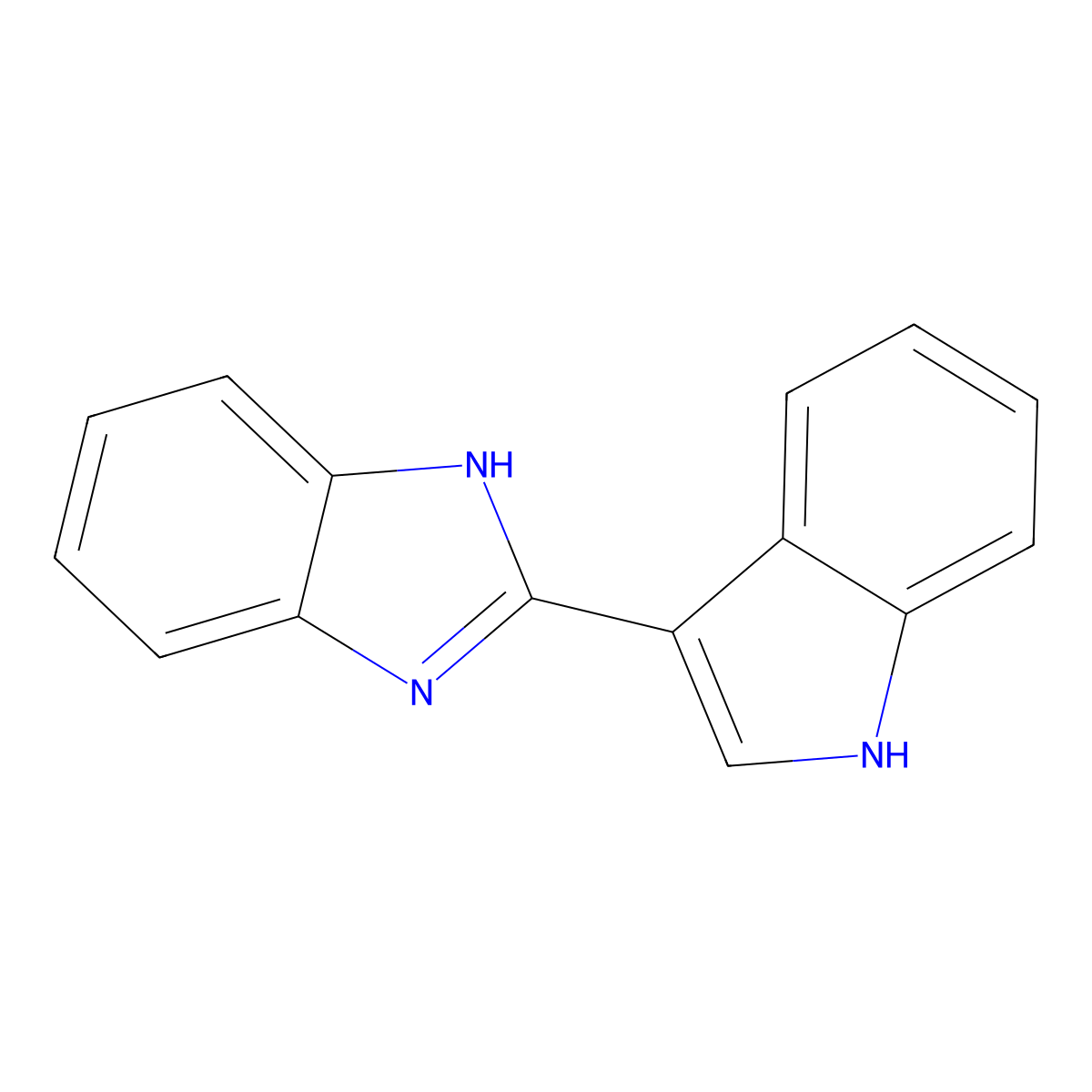 2-(1H-indol-3-yl)-1H-1,3-benzodiazole molecular structure, CAS 54634-78-5