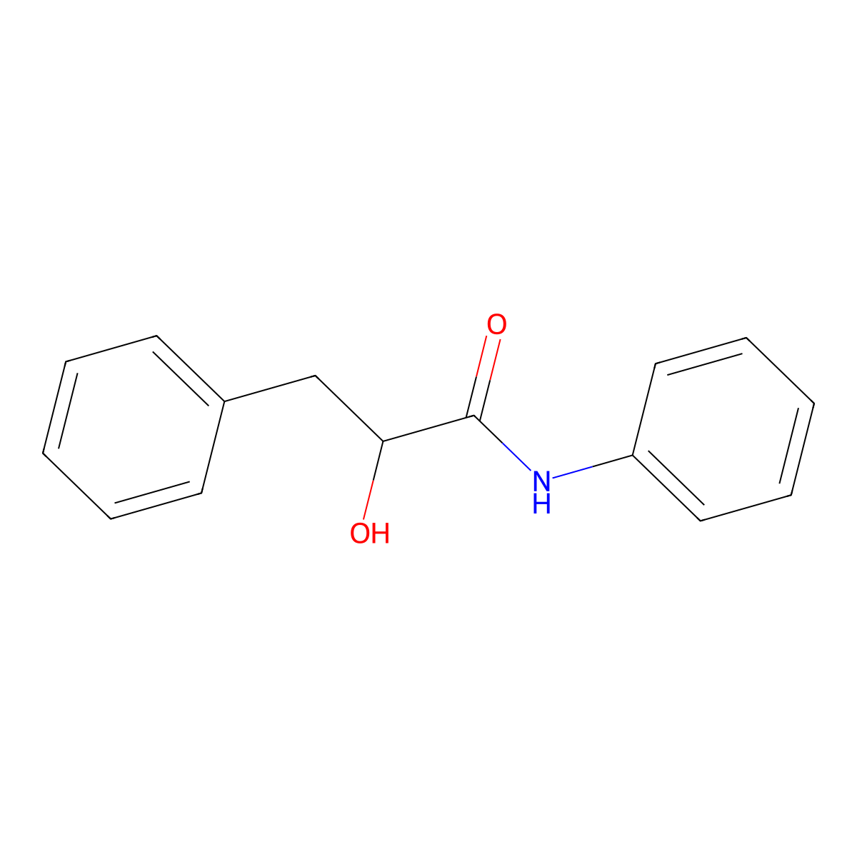 2-Hydroxy-N,3-diphenylpropanamide molecular structure, CAS 54639-02-0
