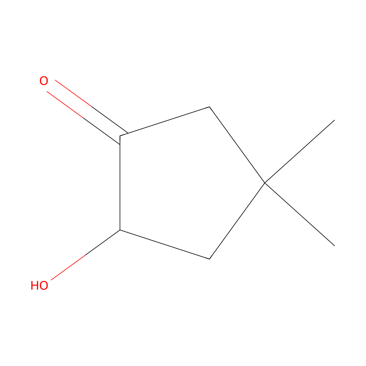 2-Hydroxy-4,4-dimethylcyclopentan-1-one molecular structure, CAS 54639-78-0