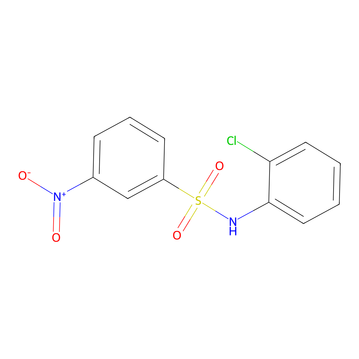 2'-Chloro-3-nitrobenzenesulfonanilide molecular structure, CAS 5464-05-1