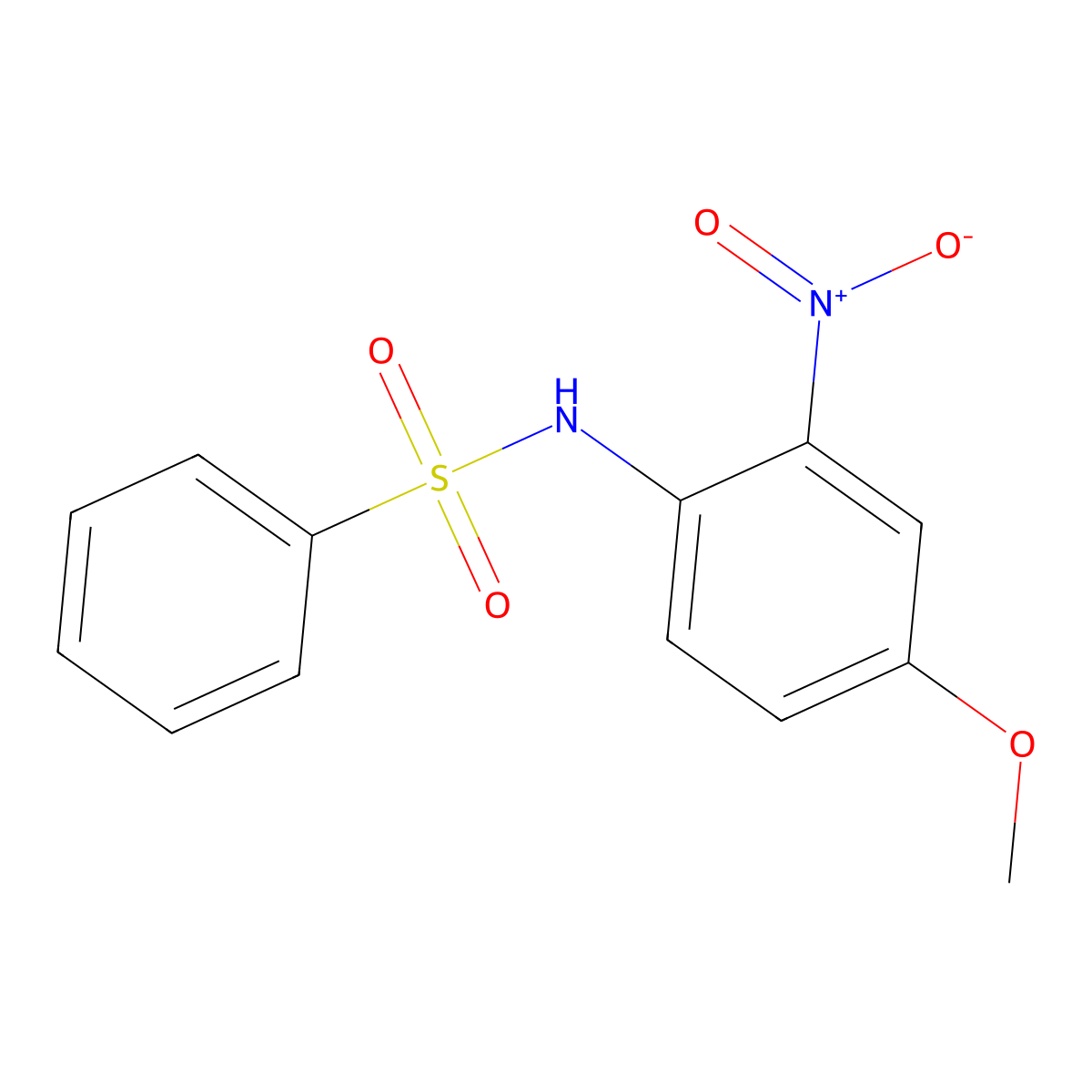 n-(4-Methoxy-2-nitrophenyl)benzenesulfonamide molecular structure, CAS 5464-08-4