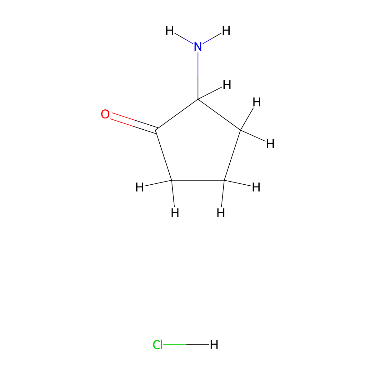 2-Aminocyclopentan-1-one hydrochloride molecular structure, CAS 5464-16-4