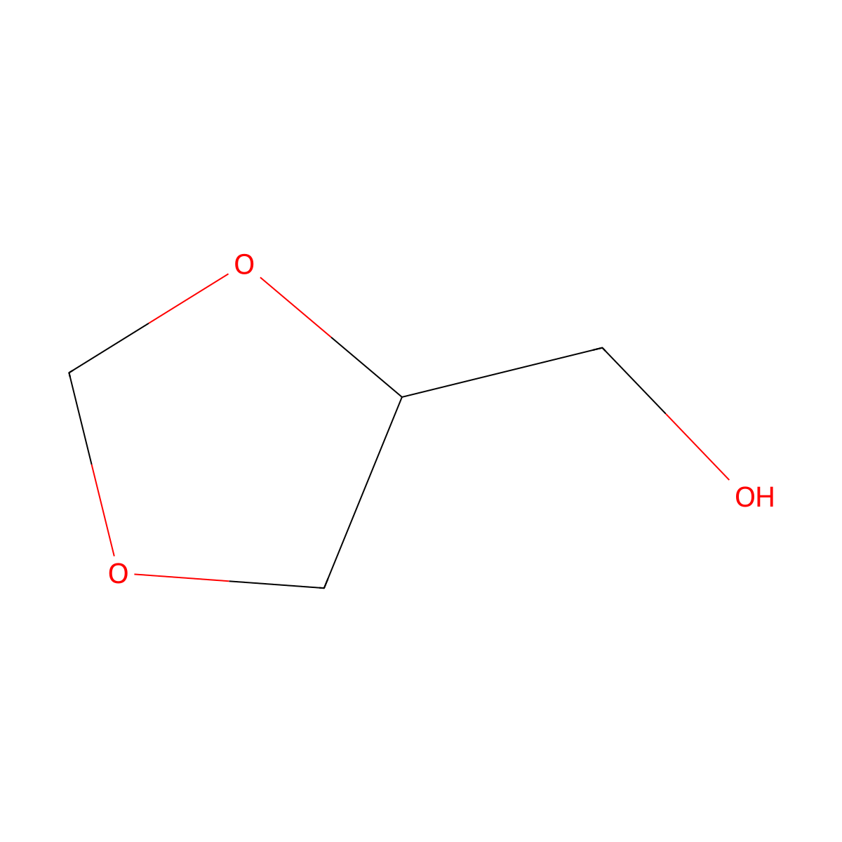 1,3-Dioxolane-4-methanol molecular structure, CAS 5464-28-8