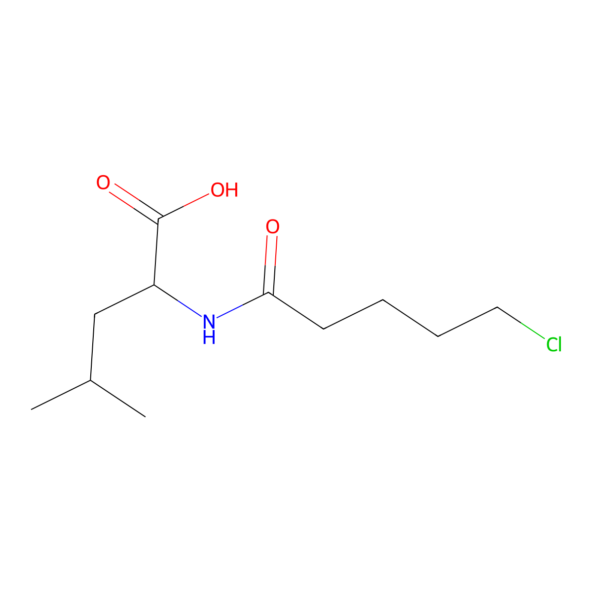 n-(5-Chloropentanoyl)leucine molecular structure, CAS 5464-41-5