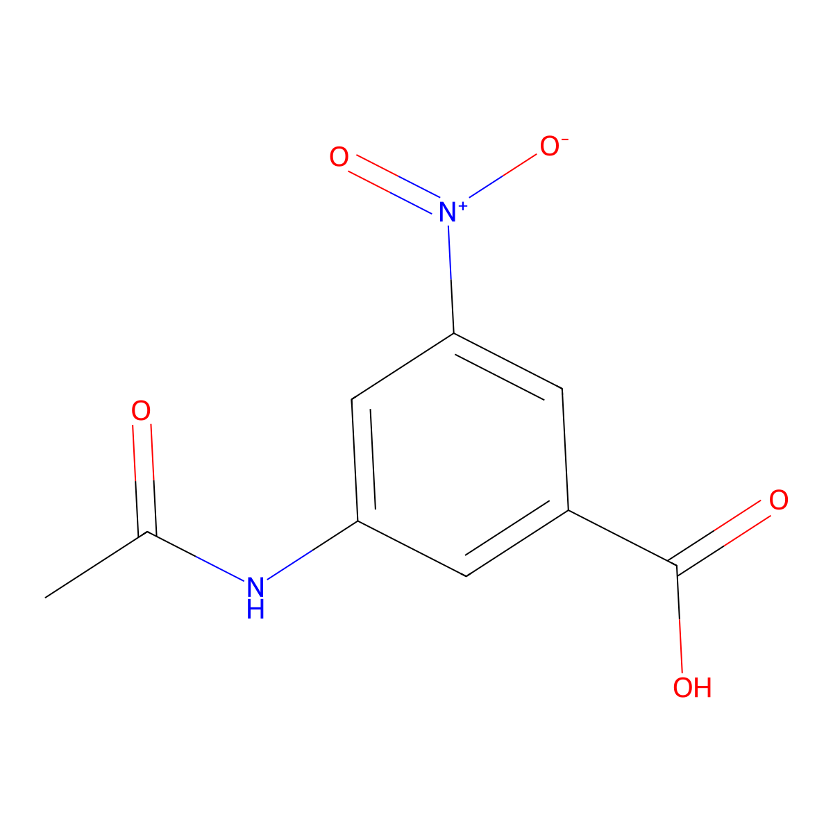 3-Acetamido-5-nitrobenzoic acid molecular structure, CAS 5464-58-4