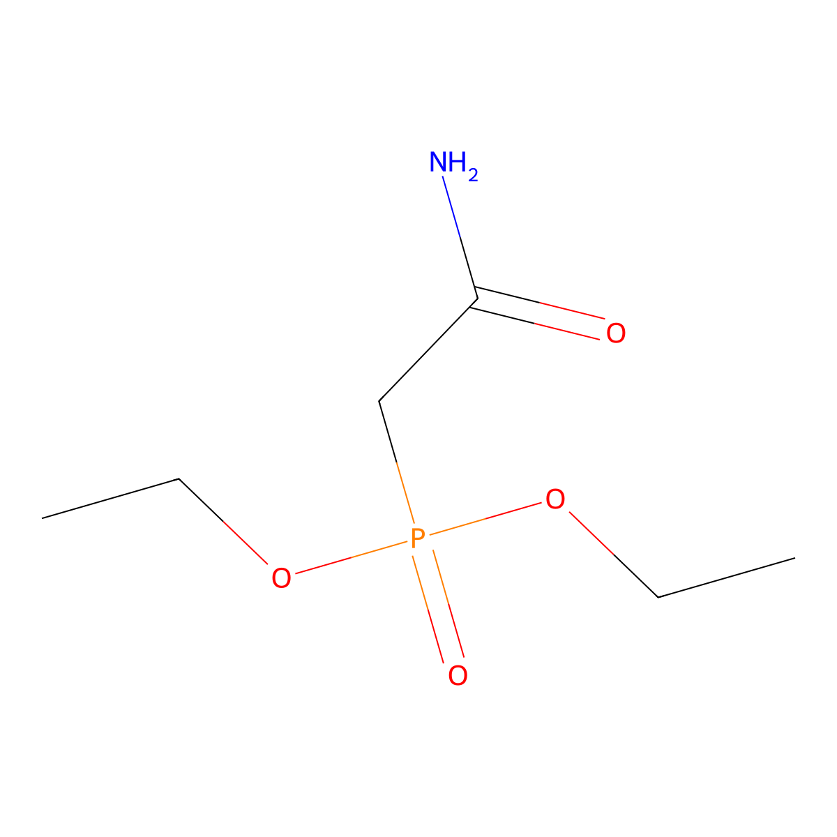 Diethyl (2-amino-2-oxoethyl)phosphonate molecular structure, CAS 5464-68-6