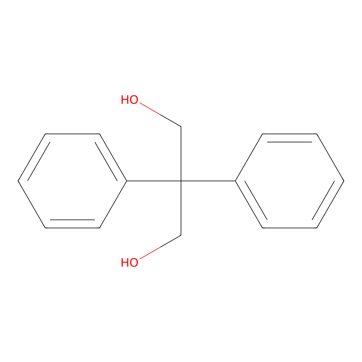 2,2-Diphenylpropane-1,3-diol molecular structure, CAS 5464-86-8