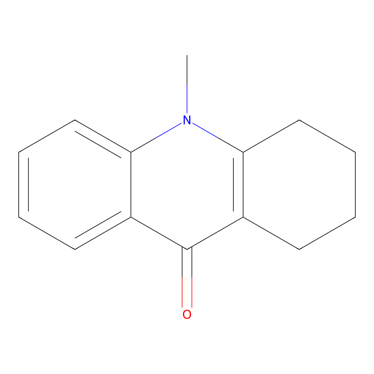 10-Methyl-1,3,4,10-tetrahydroacridin-9(2H)-one molecular structure, CAS 5464-89-1