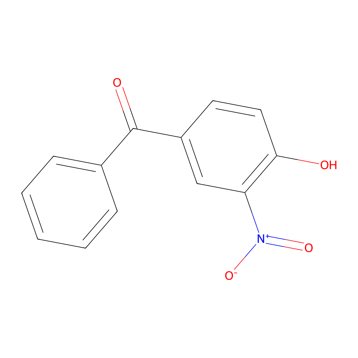 4-Hydroxy-3-nitrobenzophenone molecular structure, CAS 5464-98-2