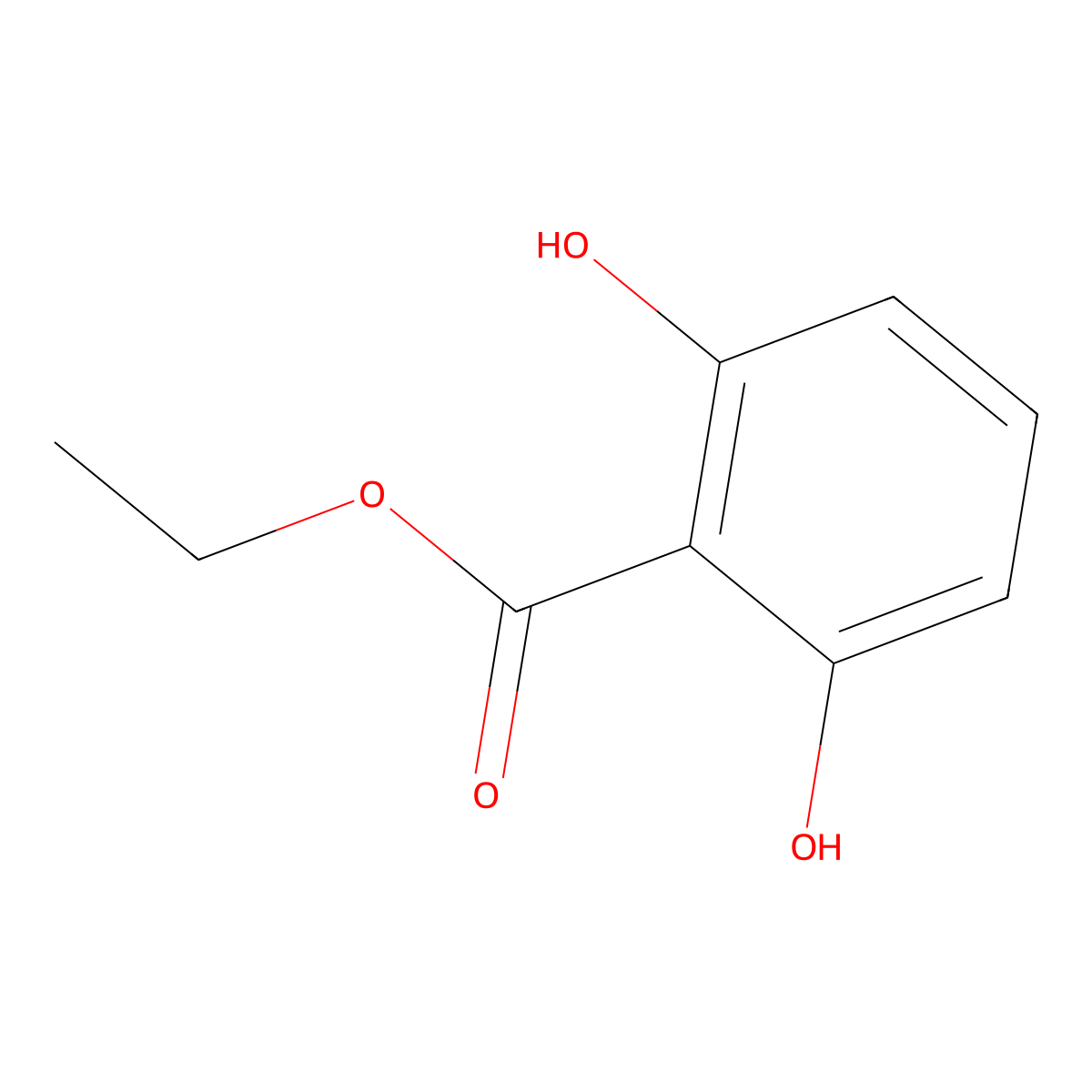 Ethyl 2,6-dihydroxybenzoate molecular structure, CAS 54640-04-9