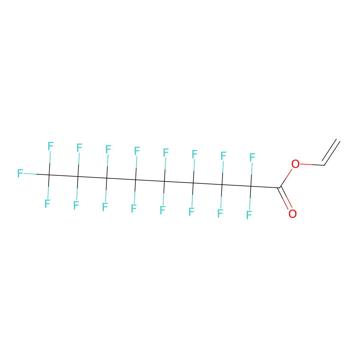Vinyl perfluorononanoate molecular structure, CAS 54640-64-1